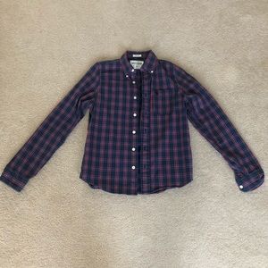Boys’ Abercrombie Kids Navy and Red Collared Shirt